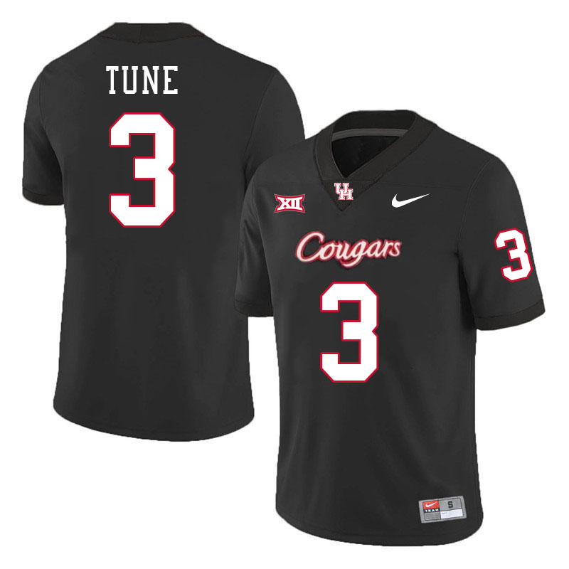 Clayton Tune Houston Jersey,Houston Cougars #3 Clayton Tune Jersey Youth College Uniforms-Black